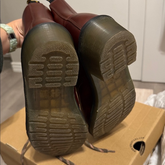 Dr. Martens Brown Leather Clemency Boots 10 - Picture 5 of 12